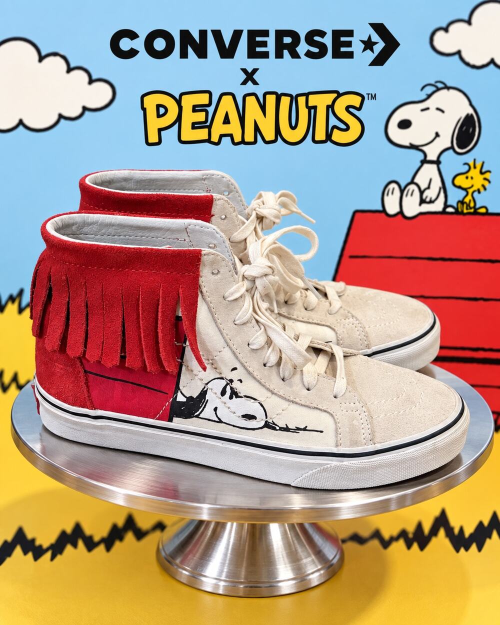 Vans x Peanuts Sk8-Hi Moc Dog House Snoopy Sneakers W6.5 M5 EU 36.5